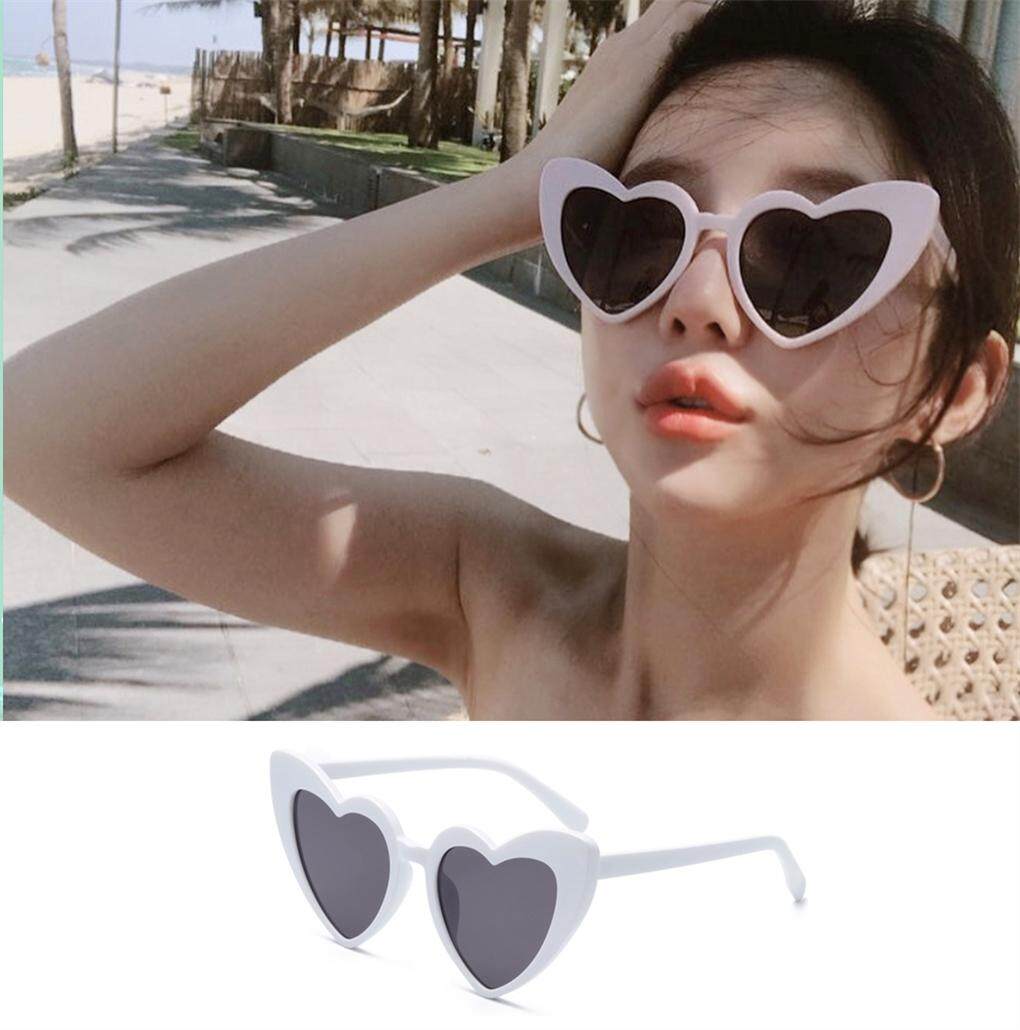 cabecade Ins explosion style Korean version of retro ins love sunglasses female holiday wear beach peach heart sunglasses birthday photo funny glasses
