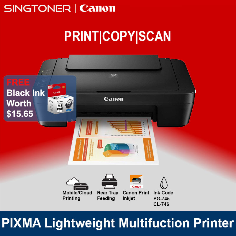 [Local Warranty] Canon PIXMA MG3070S Compact Wireless All-In-One Inkjet Printer MG3070 MG-3070S MG-3070 MG 3070S 3070 colour printer color inkjet printer color printer ink tank printer inktank printer