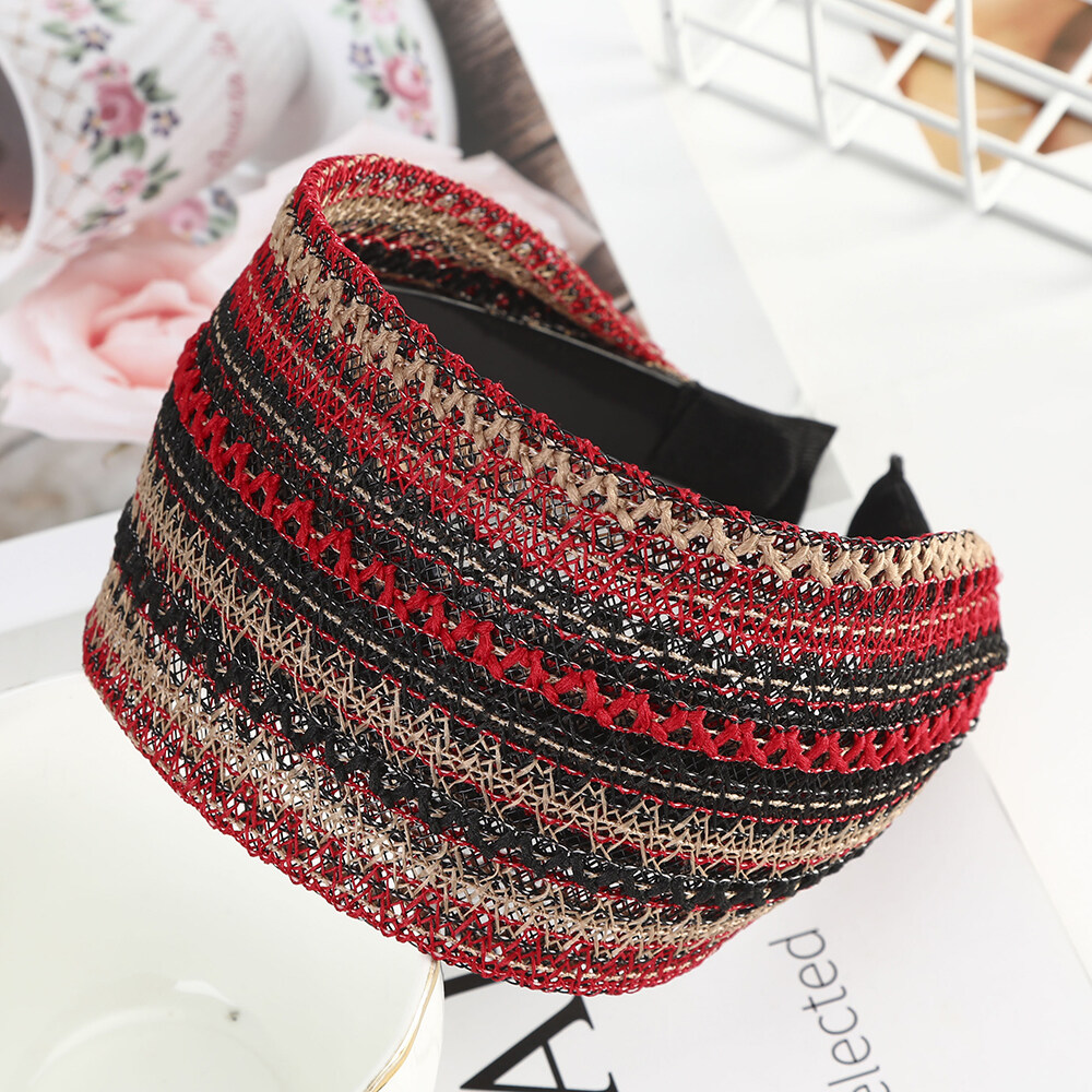 Fashion Retro Wide-brimmed Headband Breathable Mesh Hair band Toothed Hair Accessories