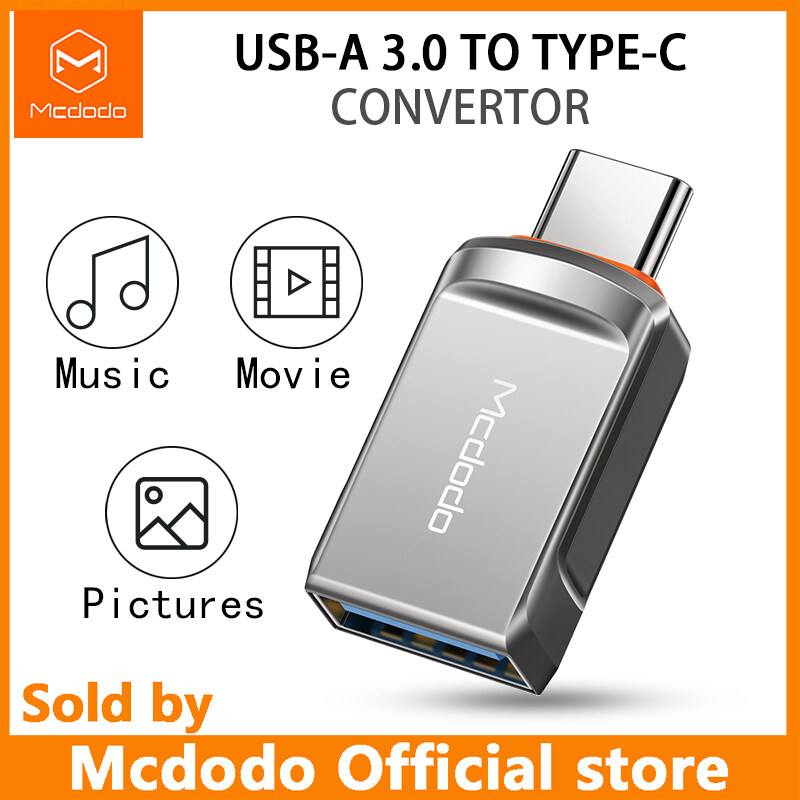 Mcdodo USB-C to USB-A 3.0 Adapter Convert USB 3.0 Type-C to USB-A 3.0 Connector for MacBook/ChromeBook Pixel/Nexus 6P/OnePlus 2/Nokia N1/Samsung Galaxy/Xiaomi /SONY/LG V30/Vivo/Huawei/Lennovo/ASUS Typ