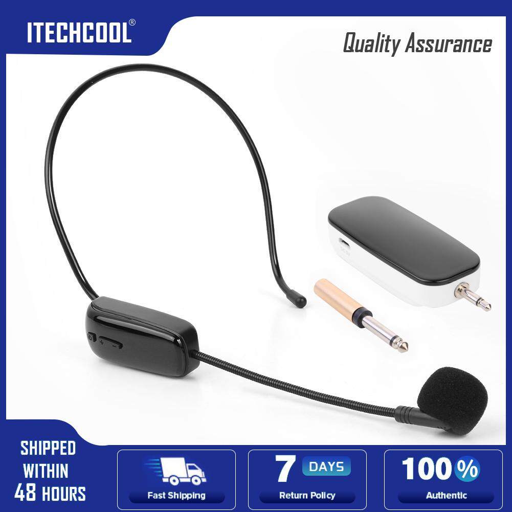 【itechcool】♬ UHF Headset Wireless Microphone with Receiver for Teaching Voice Amplifier