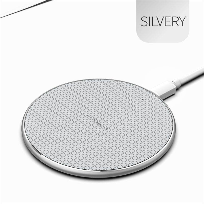 10W Wireless Charger Fast Charging Aluminum Alloy Circular Charging Pad with LCD Light for Samsung Galaxy S22 S21 S20 S10 S9 S8 Plus Note 20 10 9 8 iPhone 13 12 11 Pro Max More Qi-Enabled Device
