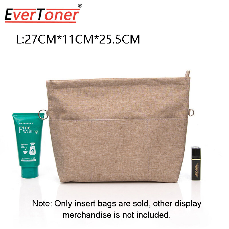 EverToner Tote Cosmetic Bag Suitable for Women Tote Bag High Quality Oxford Cloth Make Up Organizer Insert Bag Travel Inner Purse