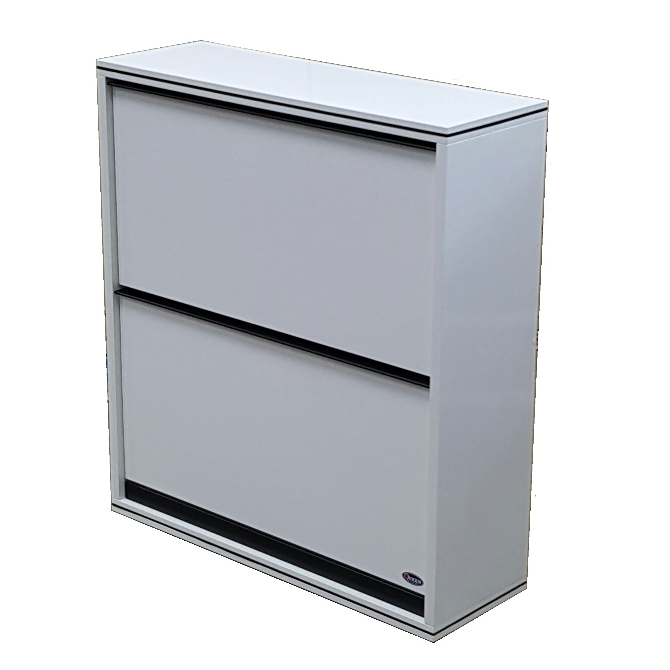 QUEEN FLIP T2 Shoes Cabinet with Waterproof High Quality ABS Thermoplastic Material & Nano Coating - (White) (W75 x D25 x H83cm)