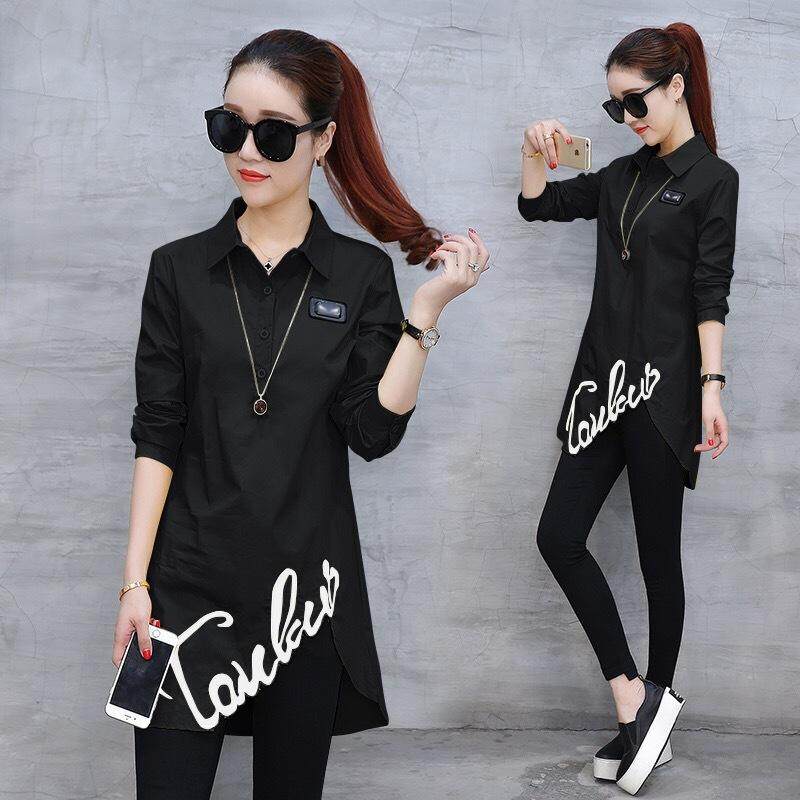 Large Size Women's Spring And Autumn Slim Thin Embroidered Shirt Women's Shirt