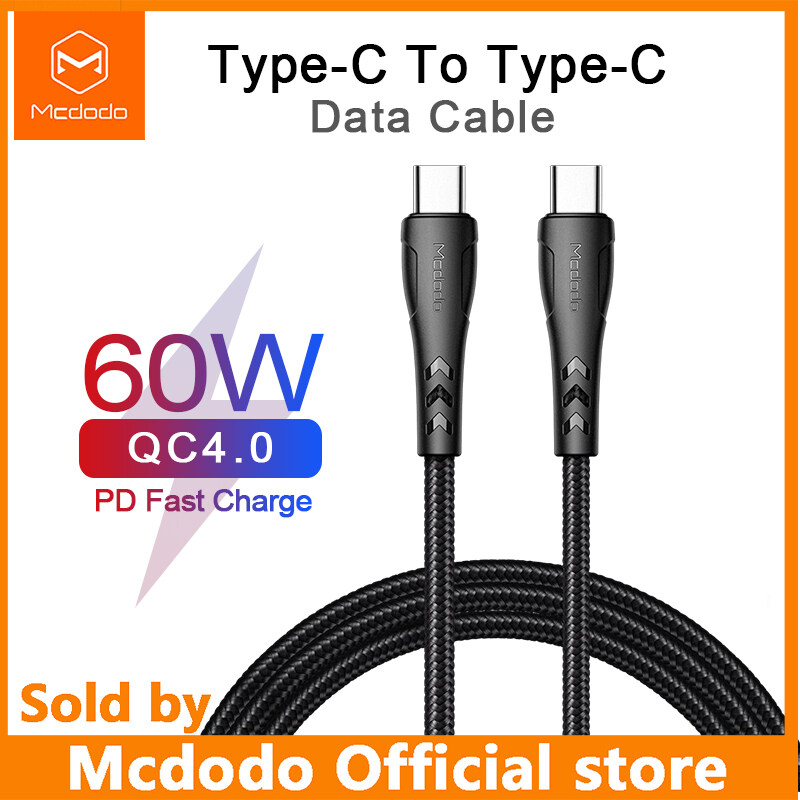 Mcdodo 60W USB Type C Cable To USB C Cable for Samsung Huawei Xiaomi pro notebook macbook 2017 Phone PD Fast Charging Charger Cord  C TO C
