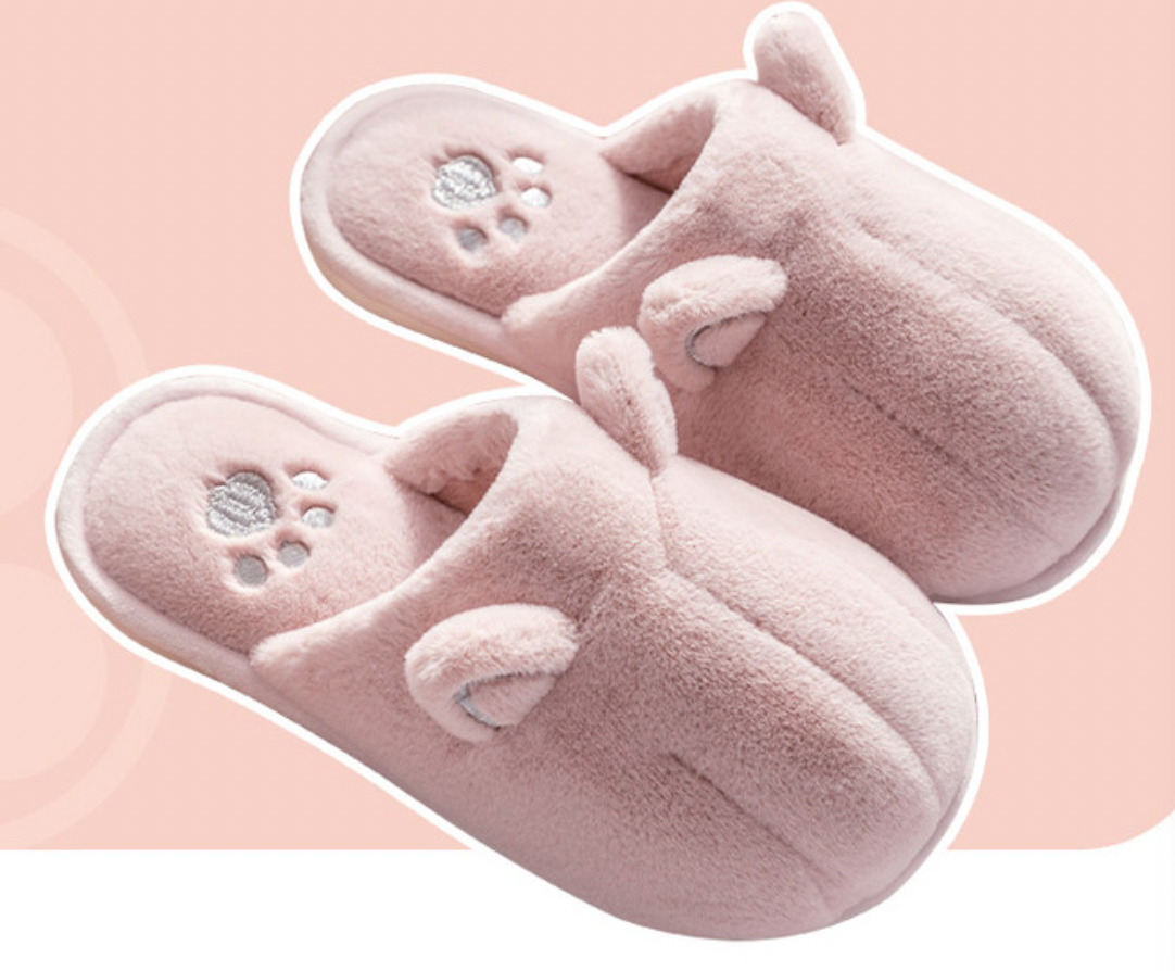 Thick Bedroom Slippers | Mother and Daughter Cute Matching Cat Design | Home Slippers, Indoor Slippers