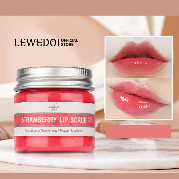 LEWEDO Strawberry Lip Scrub Repair Moisturizing Lip Mask