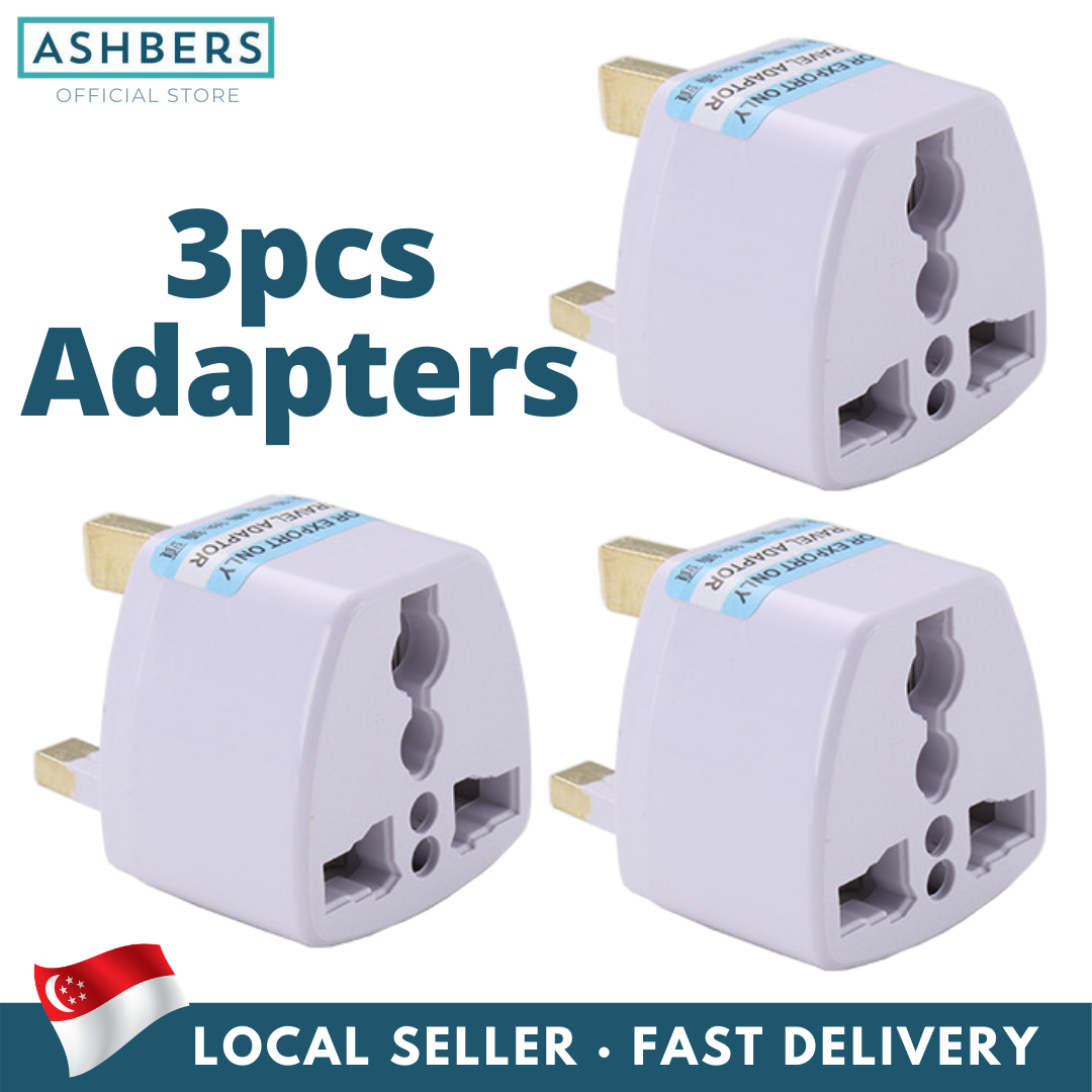 Singapore Adapter, Universal power adapter plug, British standard adapters, Electrical AC Wall Plug Adapter, Maldives Malaysia Hong Kong UK adapter, Converter Travel Charger Adaptor for Singapore, 1 Y