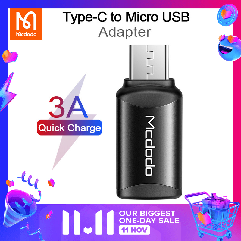Mcdodo OTG cable adapter for iPhone Android devices, lightning to type c portable micro USB to type c fast charging converter OTG cable