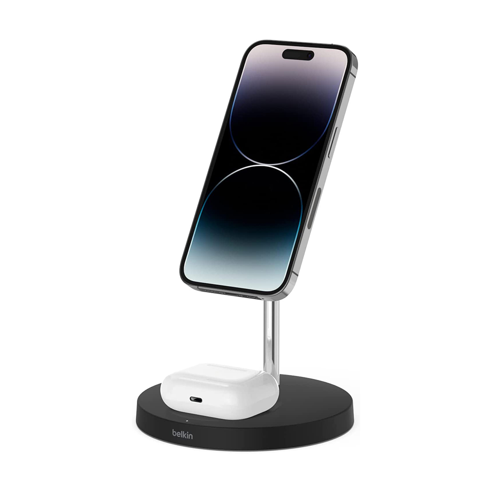 [SG] Belkin BOOST UP CHARGE PRO 2-in-1 Wireless Charger Stand with MAGnetic Safe – For iPhone and AirPods