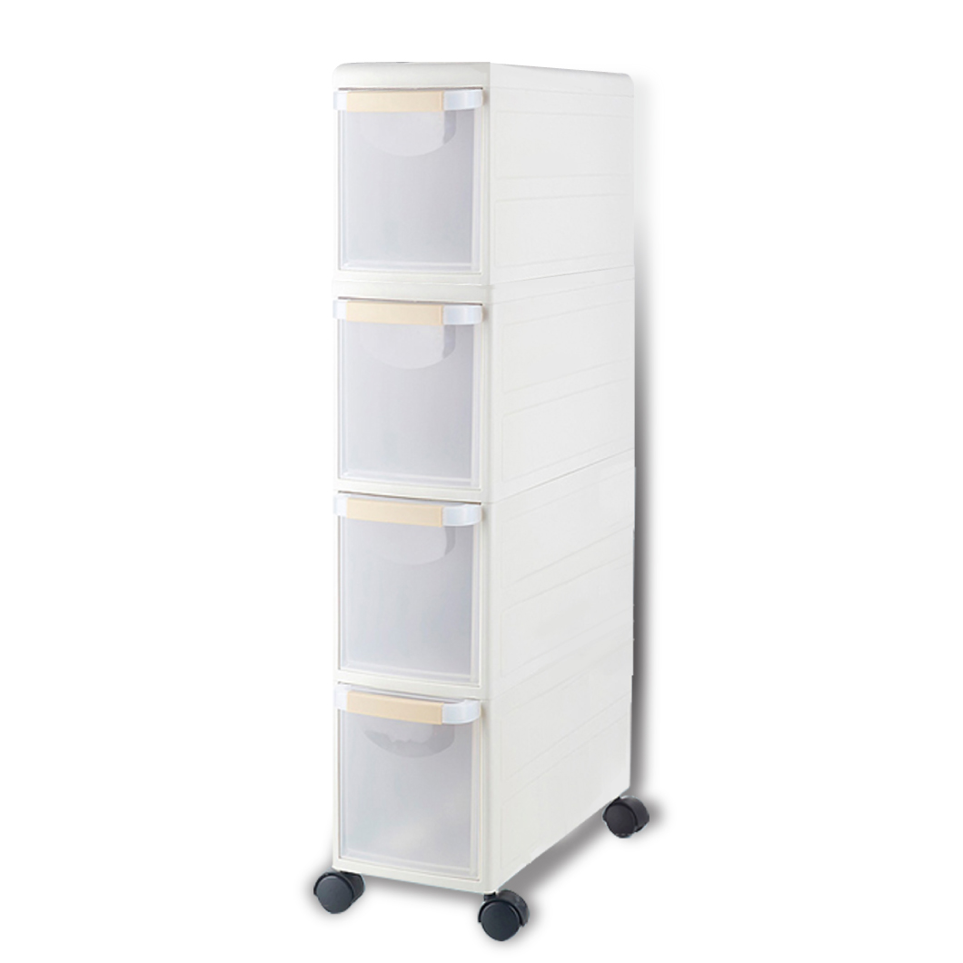 (JIJI.SG) QUESTA Slim Cabinet - 3 Tier - 4 Tier - Organizer - Kitchen - Storage - Drawer - PP Plastic / jt