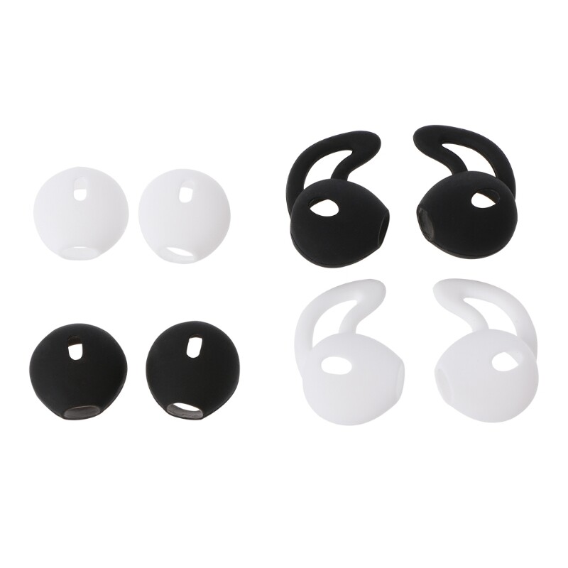 4Pairs Silicone in-ear Headset Earbuds Cover with Ear Hook for Apple