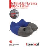 Travelmall 3D Inflatable Neck Pillow (Blue)