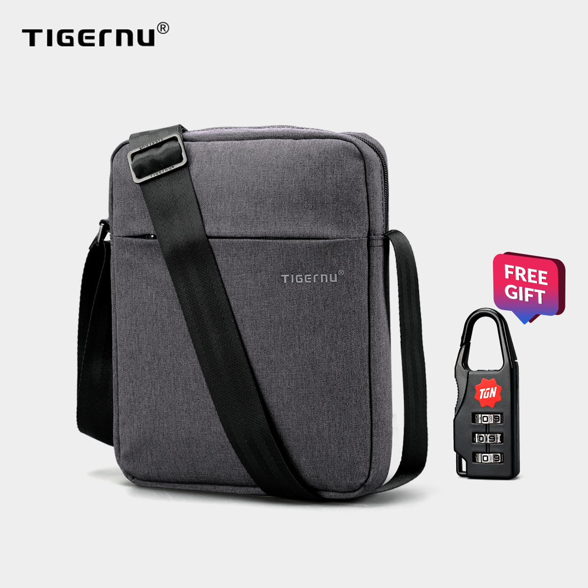 Tigernu  Waterproof shockproof crossbody Bags 9.7 inch Travel bag 2022 Sling bag for men T-L5102