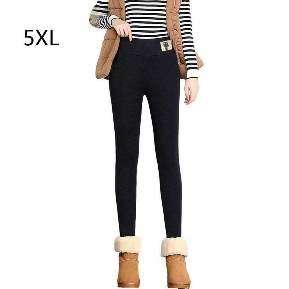 JUZHUFEI High Quality Casual High Waist Wool Fleece Trousers Winter Thicken Leggings Women Leggings Warm Pants Cashmere Lambskin