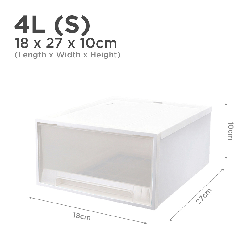 (JIJI.SG) Bundle Promo of 4: Samla White Stackable Chest Drawers - Storage Box / jt