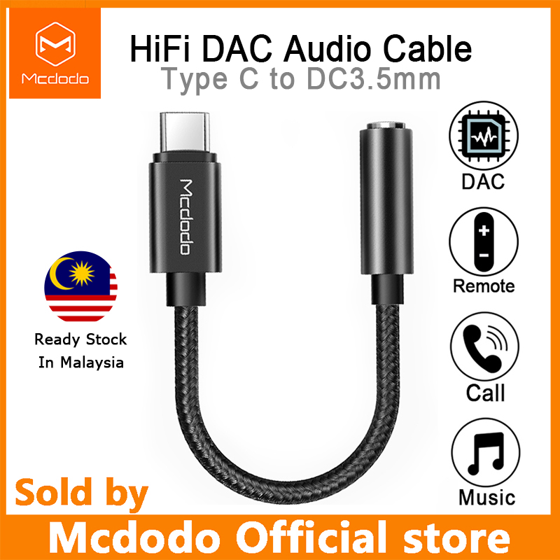 Mcdodo USB Type C to 3.5mm Headphone Jack OTG Adapter HIFI DAC Audio Aux Cable For iPad Pro Macbook Samsung S10 Note 10 9 Huawei