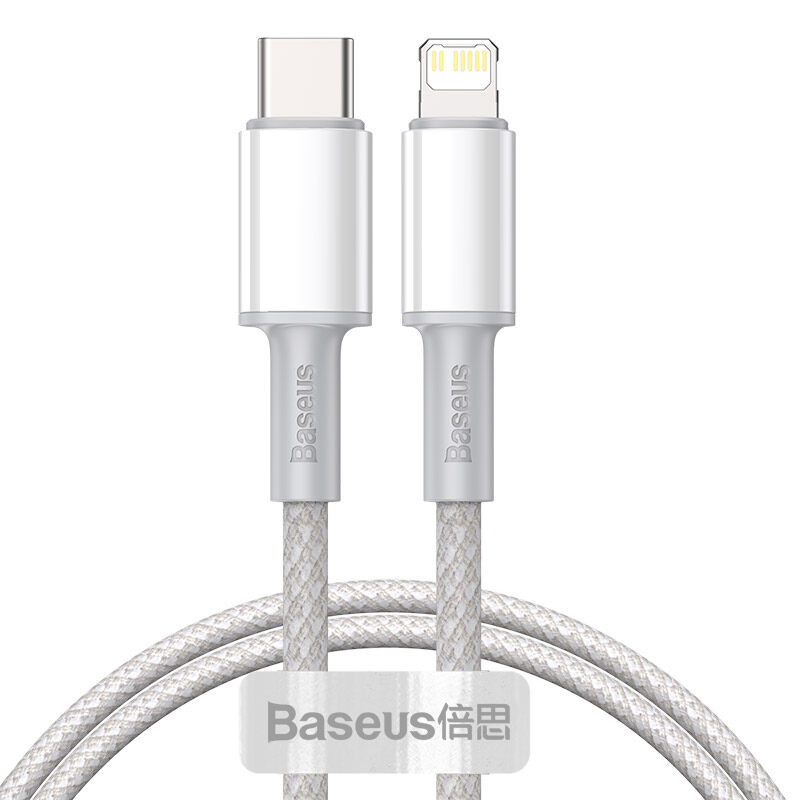 Baseus 1m/2m 20W USB C to Lightning Cable PD Type C Fast Charging Cable Nylon Braided Cable for iPhone 13 12 11 Pro Xs Max iPad Charging Data Cord