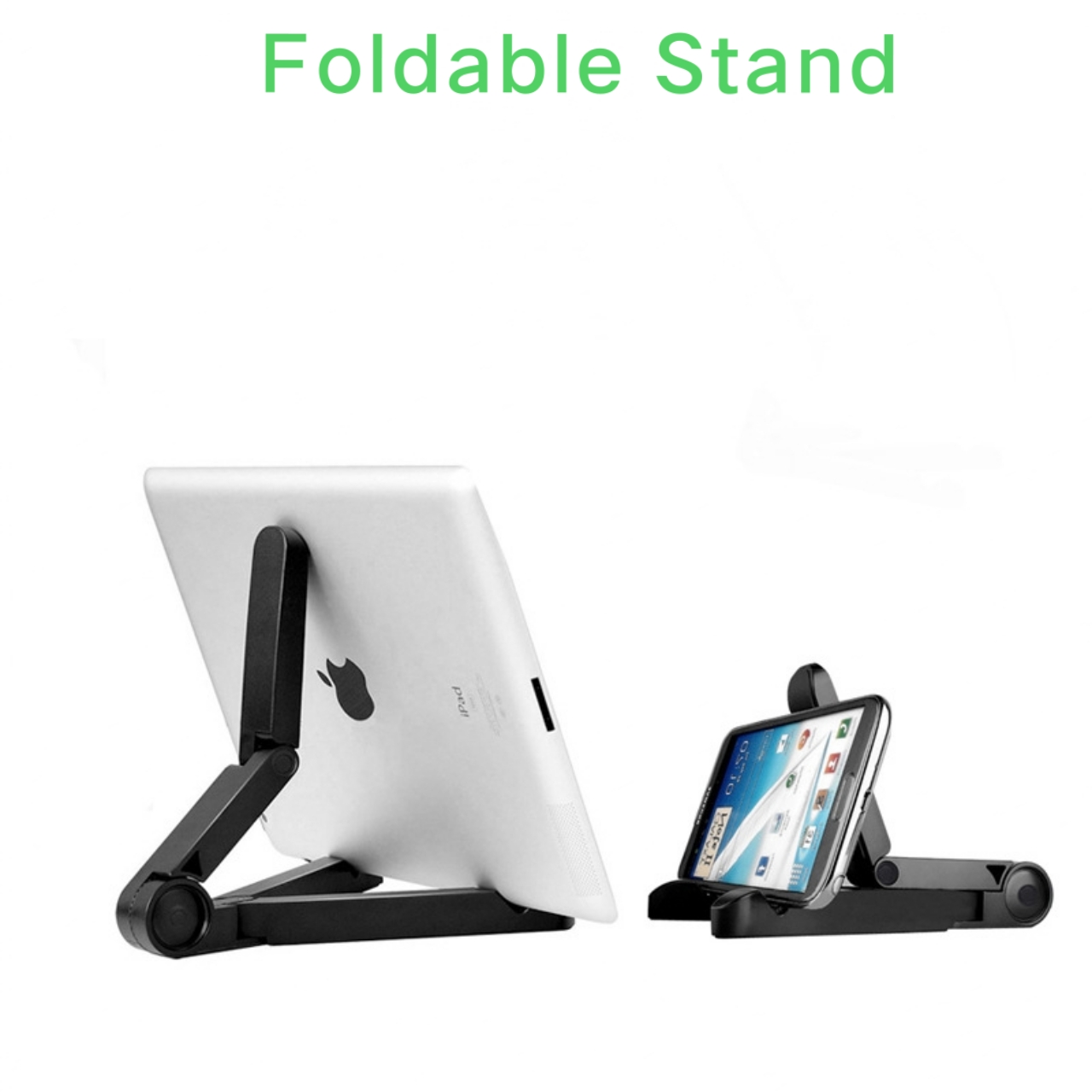 Foldable Phone Tablet Stand Holder Adjustable Desktop Mount Stand Tripod Table Desk Support for iPhone iPad Mini 1 2 3 4 Air Pro Black and white colour
