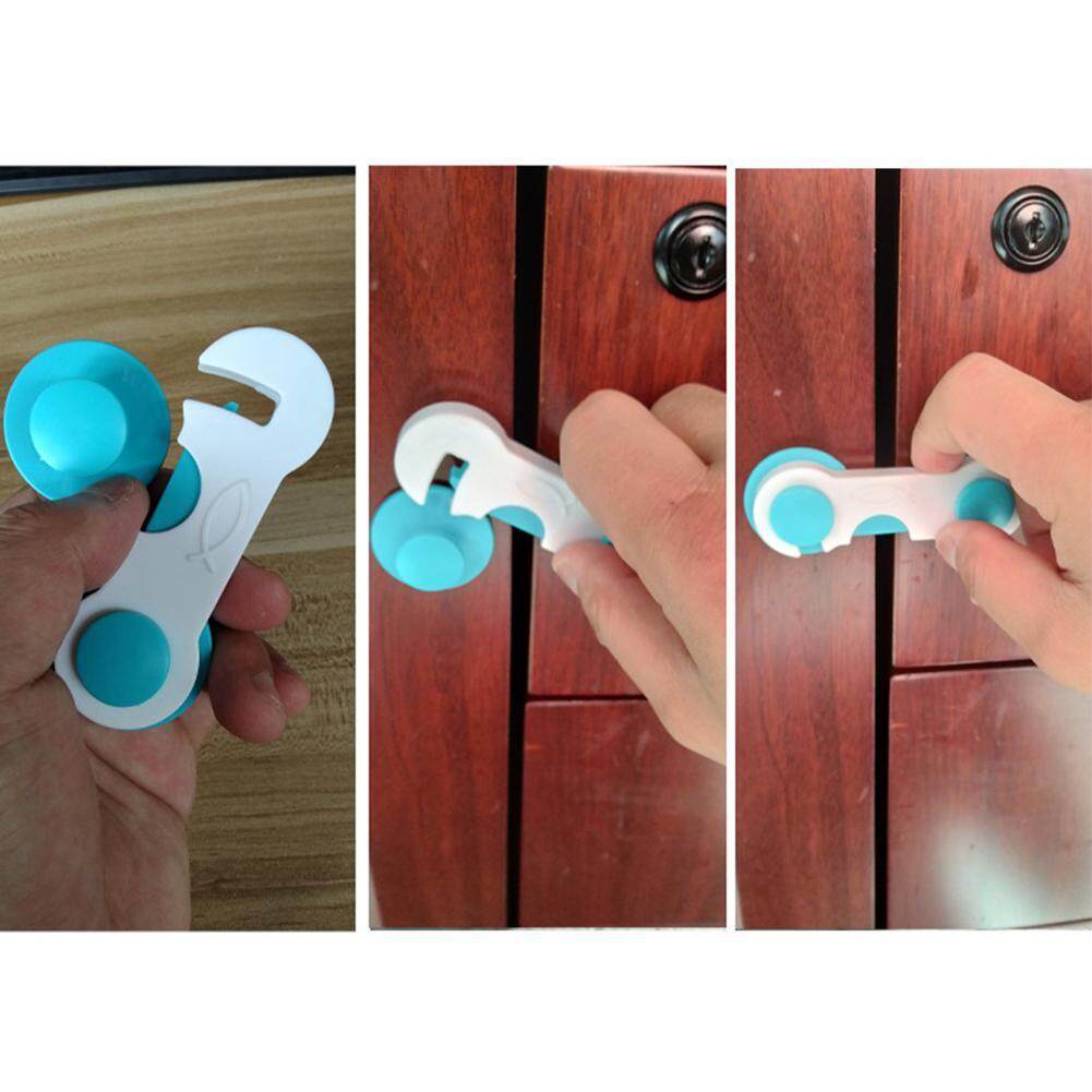 Child Safety Cabinet Lock Baby Proof Security Protector Safety Plastic Lock Kids Protection Drawer Cabinet Door Door Lock N4A0