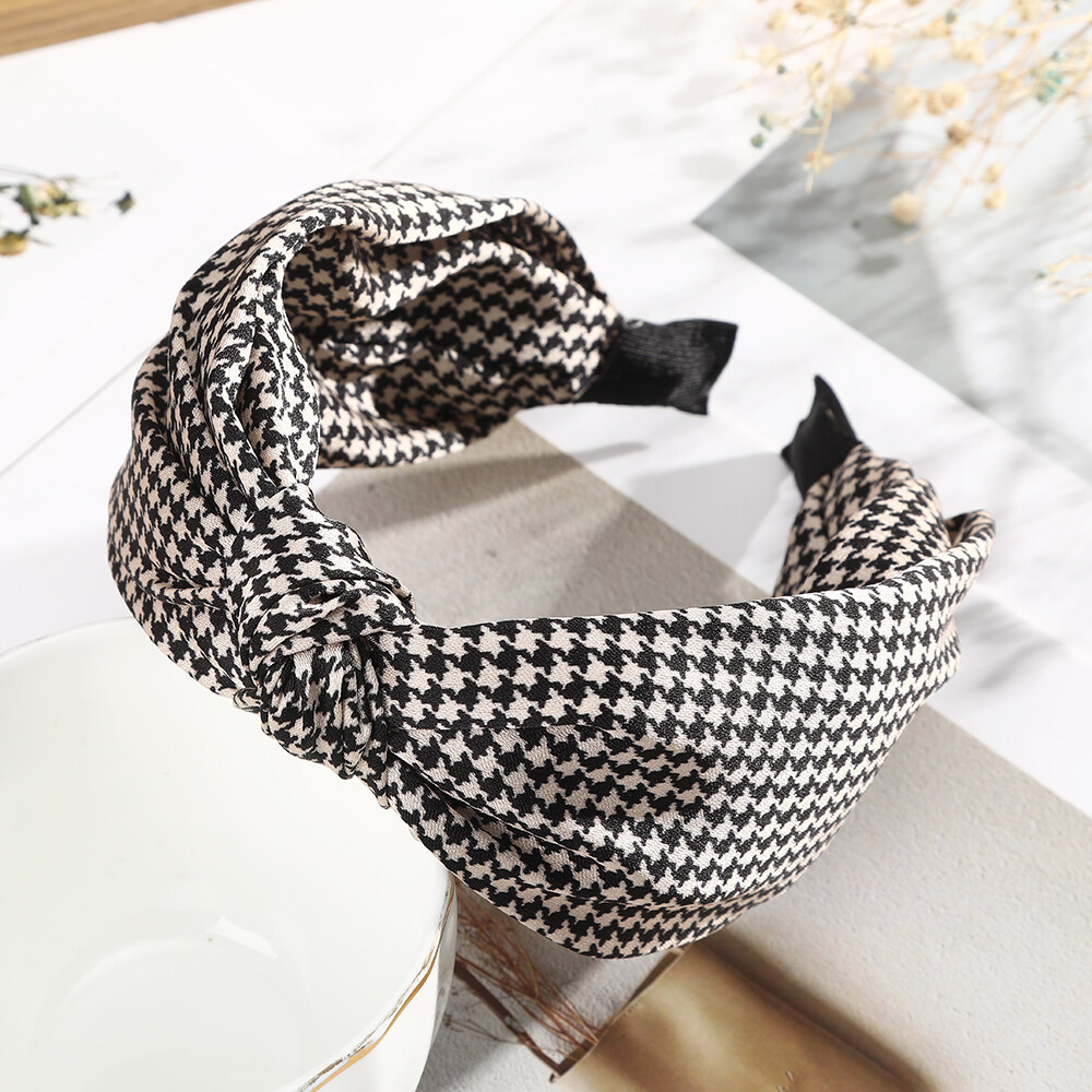 1Pc Korean Fashion Headband Fabric Knotted Wide Side Hair Band Hair Accessories